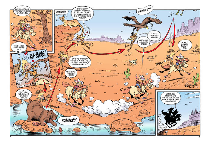 Spread page for "Calamity Jane, the Cowgirl from the old West.
